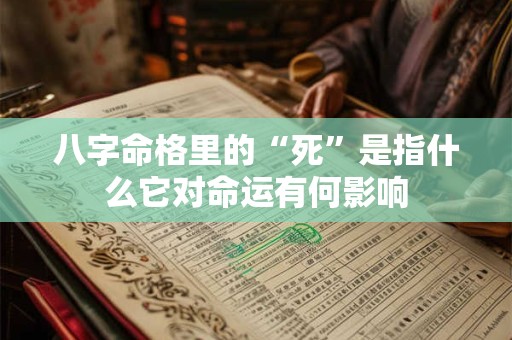八字命格里的“死”是指什么它对命运有何影响
