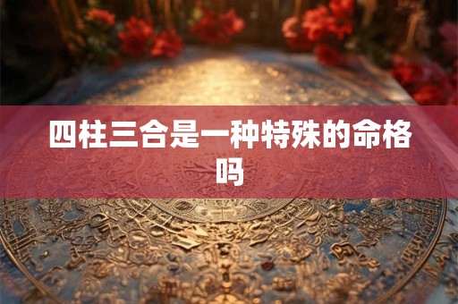 四柱三合是一种特殊的命格吗