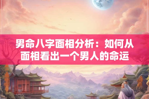 男命八字面相分析：如何从面相看出一个男人的命运