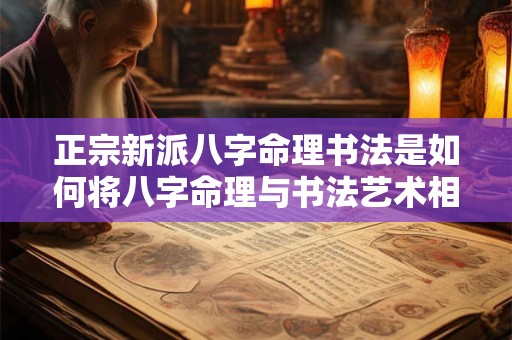 正宗新派八字命理书法是如何将八字命理与书法艺术相结合的