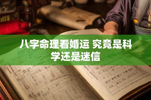八字命理看婚运 究竟是科学还是迷信