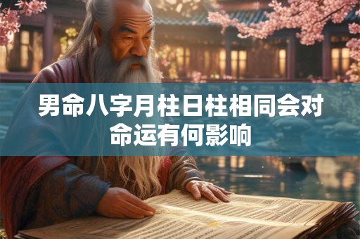 男命八字月柱日柱相同会对命运有何影响