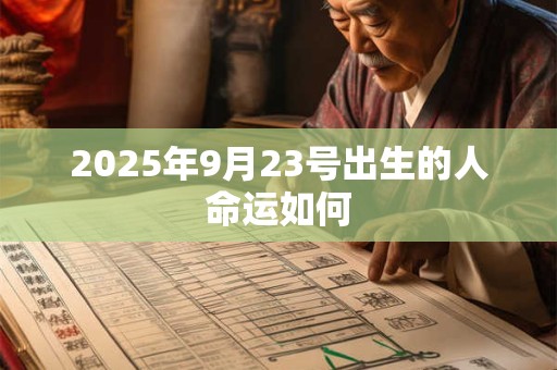 2025年9月23号出生的人命运如何