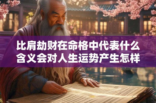 比肩劫财在命格中代表什么含义会对人生运势产生怎样的影响