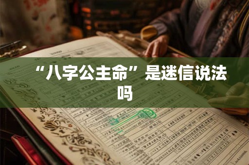 “八字公主命”是迷信说法吗
