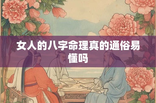 女人的八字命理真的通俗易懂吗