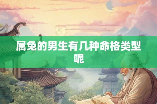 属兔的男生有几种命格类型呢
