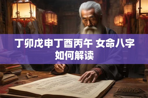 丁卯戊申丁酉丙午 女命八字如何解读