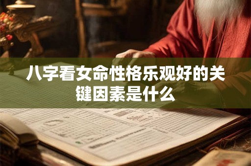 八字看女命性格乐观好的关键因素是什么