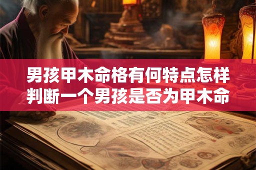 男孩甲木命格有何特点怎样判断一个男孩是否为甲木命格