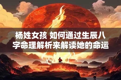 杨姓女孩 如何通过生辰八字命理解析来解读她的命运