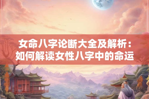 女命八字论断大全及解析：如何解读女性八字中的命运密码