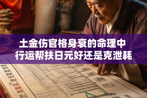 土金伤官格身衰的命理中 行运帮扶日元好还是克泄耗日元好 土金伤官格身衰的命理中 行运帮扶日元好还是克泄耗日元好