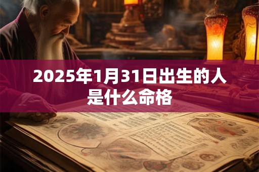 2025年1月31日出生的人是什么命格
