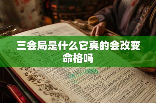 三会局是什么它真的会改变命格吗
