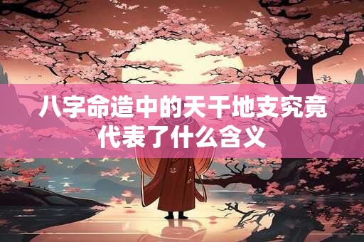八字命造中的天干地支究竟代表了什么含义