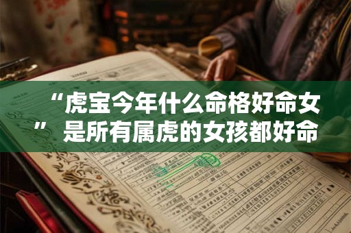“虎宝今年什么命格好命女” 是所有属虎的女孩都好命吗