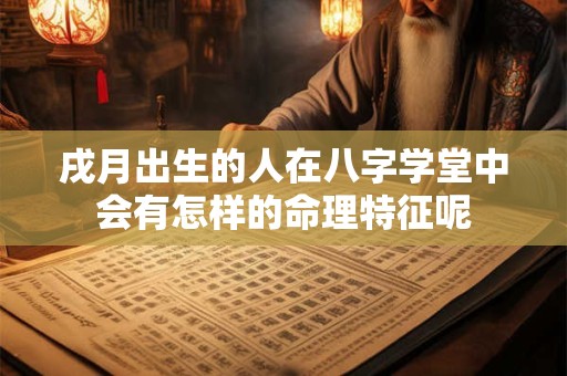 戌月出生的人在八字学堂中会有怎样的命理特征呢