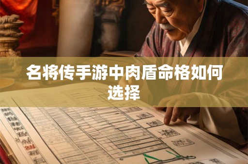 名将传手游中肉盾命格如何选择