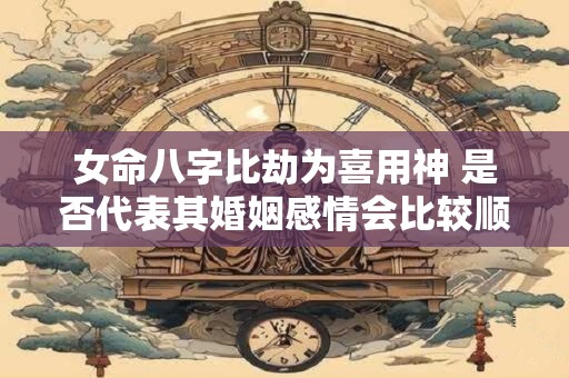女命八字比劫为喜用神 是否代表其婚姻感情会比较顺利