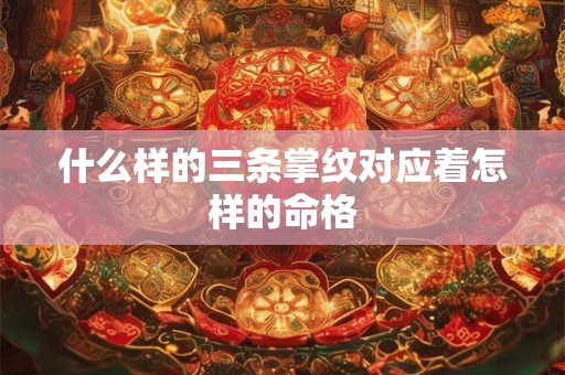 什么样的三条掌纹对应着怎样的命格 什么样的三条掌纹对应着怎样的命格