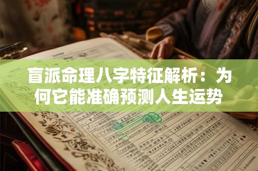 盲派命理八字特征解析：为何它能准确预测人生运势