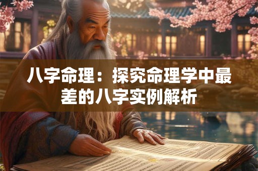 八字命理：探究命理学中最差的八字实例解析