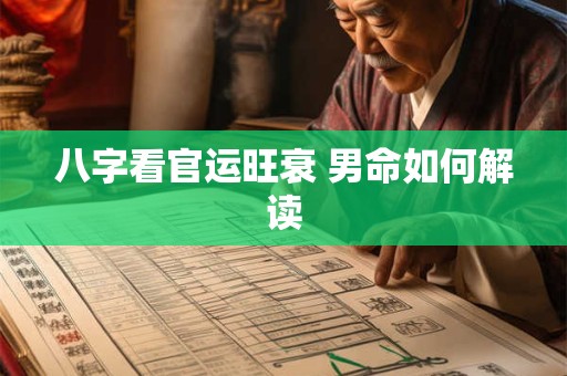 八字看官运旺衰 男命如何解读