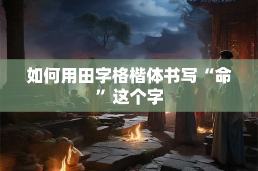 如何用田字格楷体书写“命”这个字