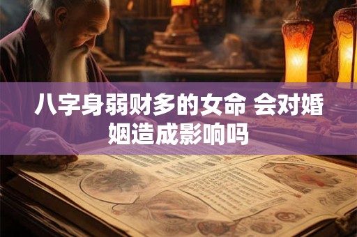 八字身弱财多的女命 会对婚姻造成影响吗