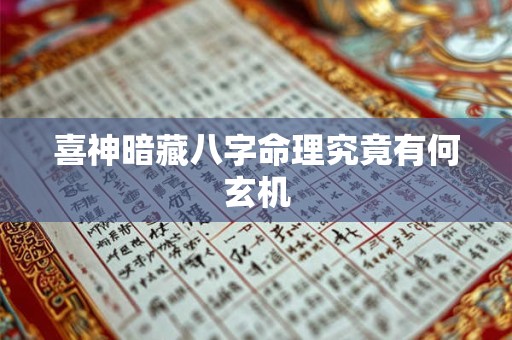 喜神暗藏八字命理究竟有何玄机