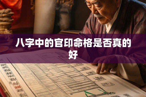 八字中的官印命格是否真的好