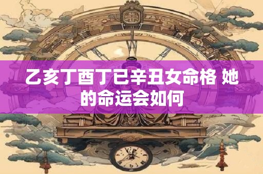 乙亥丁酉丁已辛丑女命格 她的命运会如何