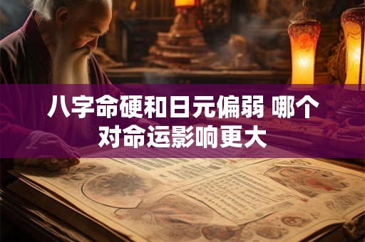 八字命硬和日元偏弱 哪个对命运影响更大