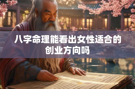 八字命理能看出女性适合的创业方向吗
