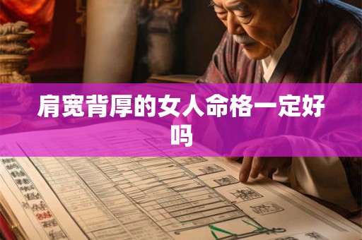 肩宽背厚的女人命格一定好吗