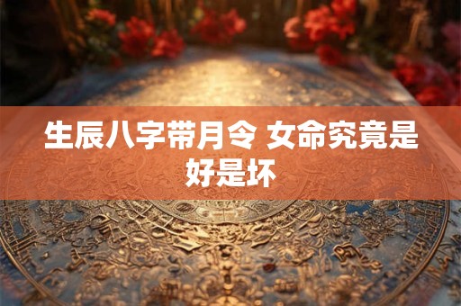 生辰八字带月令 女命究竟是好是坏
