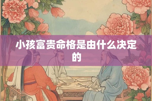小孩富贵命格是由什么决定的