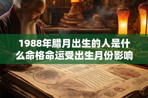 1988年腊月出生的人是什么命格命运受出生月份影响吗