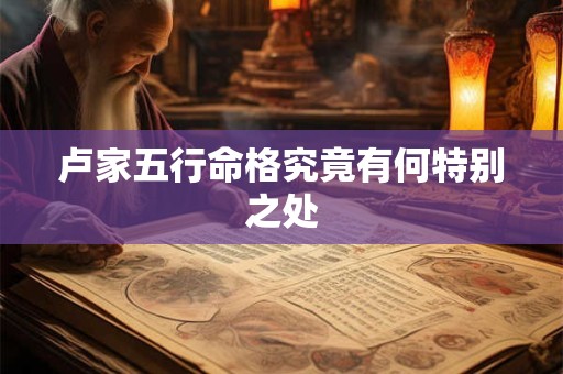 卢家五行命格究竟有何特别之处