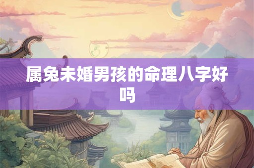 属兔未婚男孩的命理八字好吗