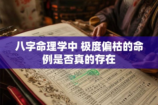 八字命理学中 极度偏枯的命例是否真的存在