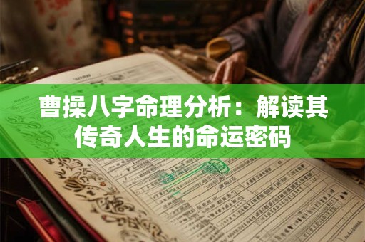 曹操八字命理分析：解读其传奇人生的命运密码