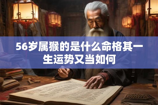 56岁属猴的是什么命格其一生运势又当如何