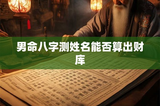 男命八字测姓名能否算出财库