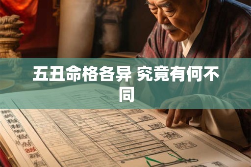 五丑命格各异 究竟有何不同