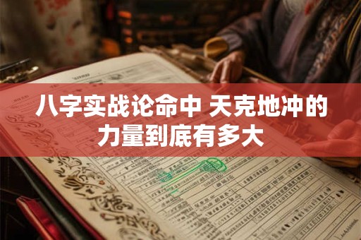 八字实战论命中 天克地冲的力量到底有多大