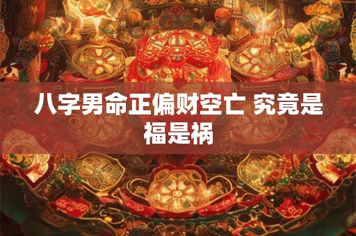 八字男命正偏财空亡 究竟是福是祸