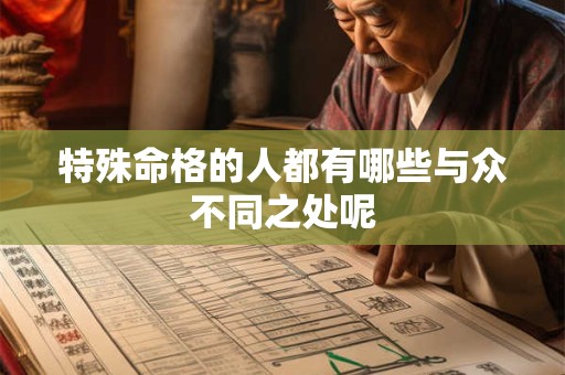 特殊命格的人都有哪些与众不同之处呢 特殊命格的人都有哪些与众不同之处呢