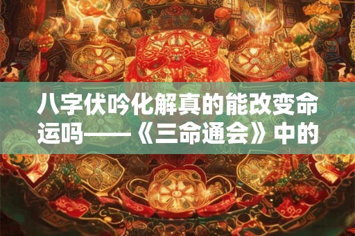 八字伏吟化解真的能改变命运吗——《三命通会》中的奥秘